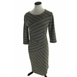 Cato Dress Women's Size 12 Metallic Thread & Black Sequins Zipper Lined Sheath